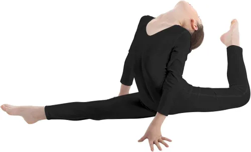 Miniatura 4 de Body de manga larga para niñas grandes, para gimnasia, danza, deportes, leotardo