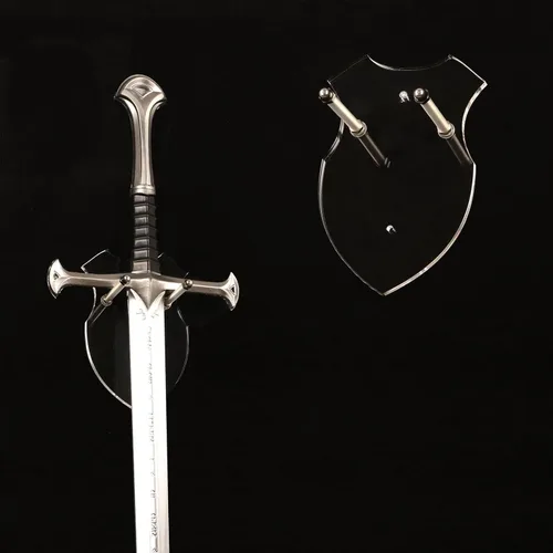 Miniatura 10 de WANLIAN Soporte de pared para espada, soporte de espada, gancho de pared, soporte de pared para espada, daga, hacha, keyblade sin pantalla vertical