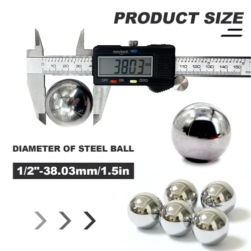 Miniatura 2 de 2 piezas de bolas de rodamiento de acero de 1.5 pulgadas Bolas de rodamiento de bicicleta sueltas surtidas de 38 mm 1-1/2 pulgadas