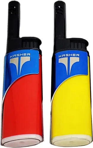 Kasher EZ Reach - Encendedor de velas con herramienta de velas, varita extendida, ideal para iluminar tarros de velas perfumadas, camping, Azul