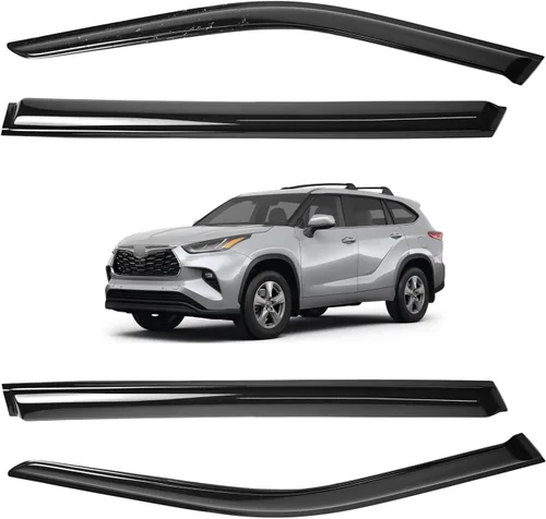 Miniatura 62 de Viseras para ventanas para Mazda 3 Sedán 4 puertas 2004 2005 2006 2007 2008 2009 estilo JDM Mugen, deflector de viento, protector solar y de lluvia