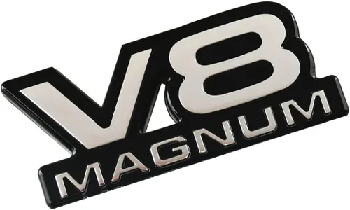 Miniatura 5 de 2 unidades de emblemas V8 Magnum para puerta de guardabarros, pegatinas 3D con logotipo para placa de identificación, aptas para 1500 Van