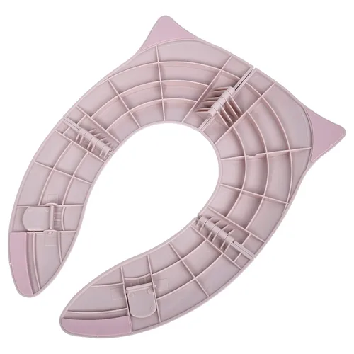 Miniatura 5 de THREE LITTLE TOTS - Asiento portátil moderno y seguro, asiento de entrenamiento plegable de viaje rosa rubor para niñas y niños, se adapta a