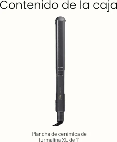 Miniatura 8 de INFINITIPRO BY CONAIR Plancha plana de cerámica turmalina, 1 pulgada, color morado