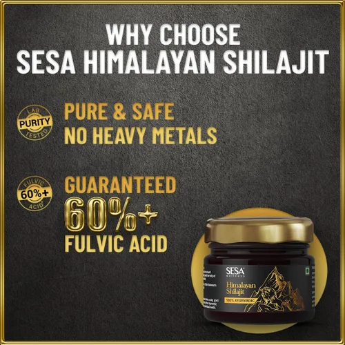 Miniatura 5 de sesa Resina Shilajit del Himalaya 100% ayurvédica, 50 porciones de 400 mg que ayuda a aumentar la fuerza, más de 85 oligominerales, resistencia e