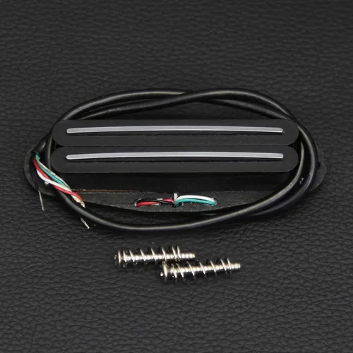 Miniatura 3 de FLEOR Alnico 5 Hot Dual Rail Humbucker Pastilla de tamaño de bobina única 12-13K Humbucker Pickup, negro
