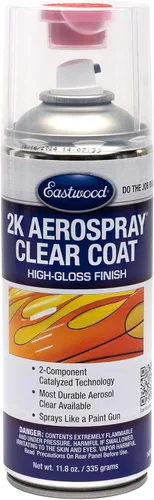 Eastwood Aerosol 2k | Pintura en aerosol transparente para automóviles con acabado duradero y duradero lata de 11.8 onzas | Capa transparente | 1