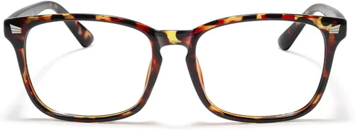 Miniatura 27 de TIJN Lentes de bloqueo de luz azul para mujeres y hombres, marco transparente cuadrado, anteojos nerd anti luz azul, gafas para pantalla