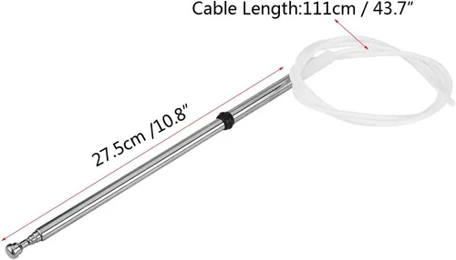 Miniatura 4 de Antena de radio FM para coche, antena de radio de repuesto estéreo universal para antena de radio FM, cable de mástil flexible para 96-02 86337-35111