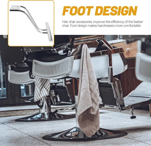 Miniatura 6 de DOITOOL Silla de salón Reposapiés de acero inoxidable para silla de salón Pedal de peluquería Reposapiés Soporte de trípode de repuesto