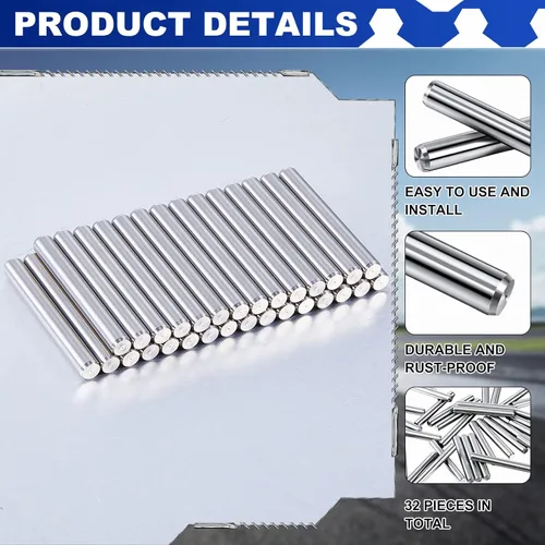 Miniatura 3 de Pasador de acero inoxidable de 0.197 in x 1.575 in, clavijas de soporte, pasadores de posicionamiento, estantería de metal, soporte de clavos