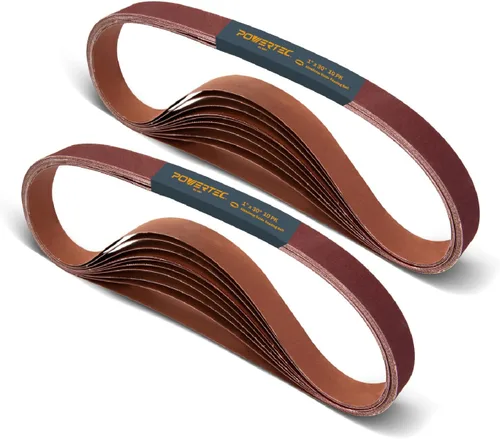 Miniatura 9 de POWERTEC 1x30 Sanding Belts, 1 x 30 Inch Aluminum Oxide Sanding Belts for Belt Grinder, Belt and Disc Sander, Knife Sharpening, Woodworking