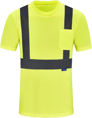 Miniatura 15 de A-SAFETY Camisa de seguridad, camiseta de trabajo de alta visibilidad, manga larga y corta, clase 3 (XS-6XL)