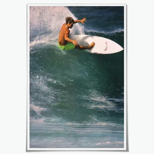 Miniatura 17 de Póster de surf oceánico azul de los años 90, arte de pared de verano y playa, surfista costero, hombres, deportes extremos de agua, impresiones