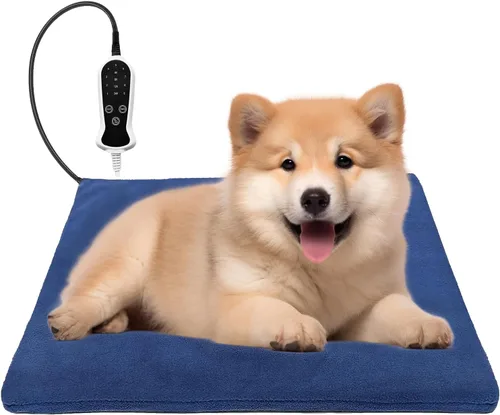 Miniatura 12 de Almohadilla térmica para perros para perros, almohadilla térmica impermeable para mascotas, interruptor de termostato inteligente, 9 velocidades
