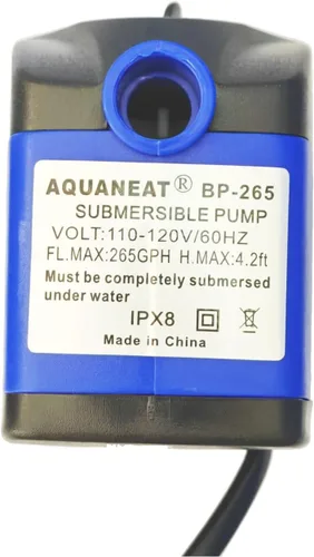 Miniatura 3 de AQUANEAT Bomba de Fuente Pequeña, Bomba de Agua Sumergible de 265 GPH con Tubería de 3.3 pies, para Tanque de Peces de Acuario, Fuente de Agua