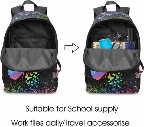 Miniatura 215 de Texto personalizado Elefante desgaste gafas mochila mochila mochila casual Daypack bolsa para mamá niñas, color86-4, Mochilas Daypack