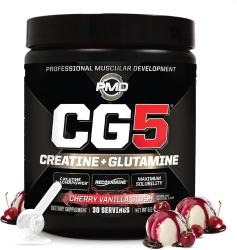 Miniatura 12 de PMD Sports CG5 Polvo Premium de Creatina y L Glutamina, Recuperación de Energía, Construcción de Músculo Delgado, Aumento del Rendimiento en Sin