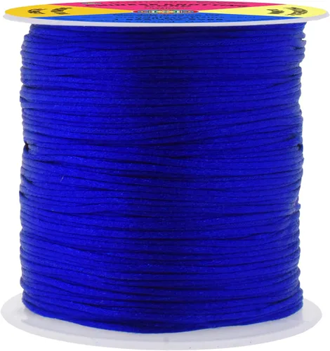 Miniatura 79 de Mandala Crafts Cordón de Satén de Nailon 2mm Cordón Rattail Champagne - 100 Yardas Cordón de Nailon Chino para Nudos Cordón de Seda Cola de Rata