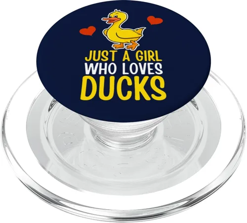 Miniatura 7 de Just a Girl Who Loves Ducks Funny Duck Lover Saying Graphic PopSockets intercambiables PopGrip