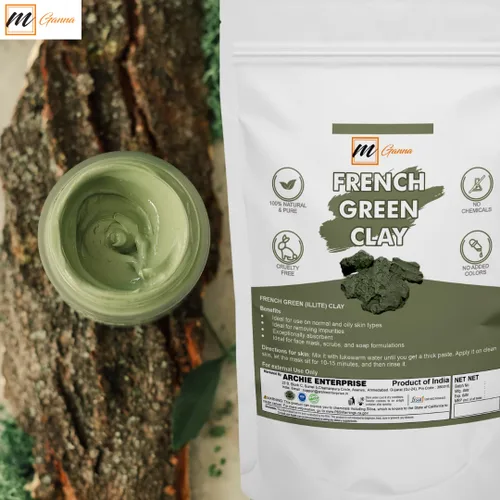 Miniatura 6 de Arcilla verde francesa en polvo 0.22 libras / 100 GMS Illite arcilla de montmorillonita para máscaras faciales, cremas, exfoliantes suaves