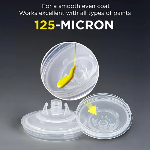 Miniatura 7 de InoKraft Copa para Pistola de Pintura Desechable, Kit Mini de 6 Onzas (180ml) con 6 Copas y Tapas, 1 Copa Rígida con Anillo Retenedor, 3 Tapones