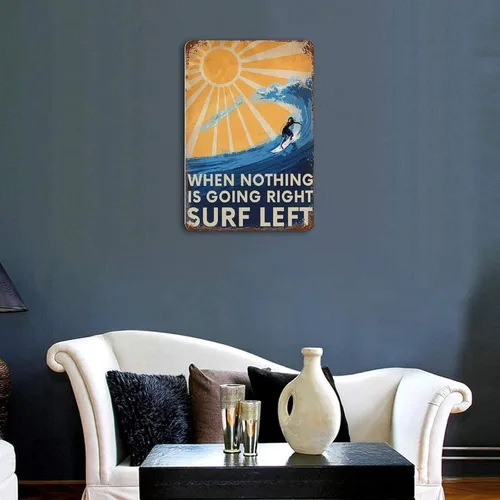 Miniatura 3 de Graman Letrero de metal con texto en inglés «When Nothing is Going Right», 8 x 5.5 pulgadas