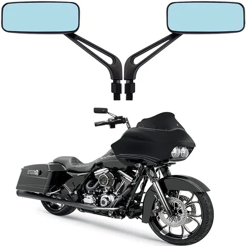 Miniatura 15 de DREAMIZER Espejos retrovisores negros universales de 8 mm/10 mm para motocicleta, compatibles con Harley, bicicleta de calle, scooter, chopper