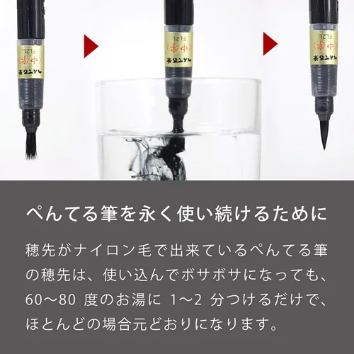 Miniatura 4 de Bolígrafo Pentel Fude con punta de pincel, Sukiho (XFL2V)