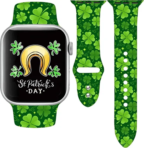 Miniatura 31 de Holidays - Correa de reloj compatible con Apple Watch de 38, 40, 41, 42, 44, 45 y 49 mm para mujeres y hombres, correa deportiva de silicona suave