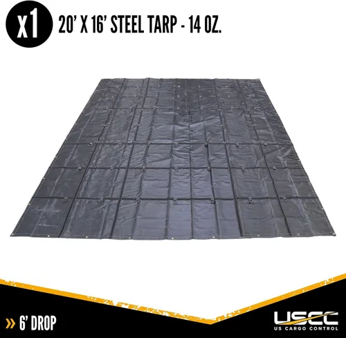 Miniatura 3 de US Cargo Control Lona de madera ligera de 3 piezas, material impermeable de poliéster recubierto de PVC de 14 onzas, protección duradera para tu