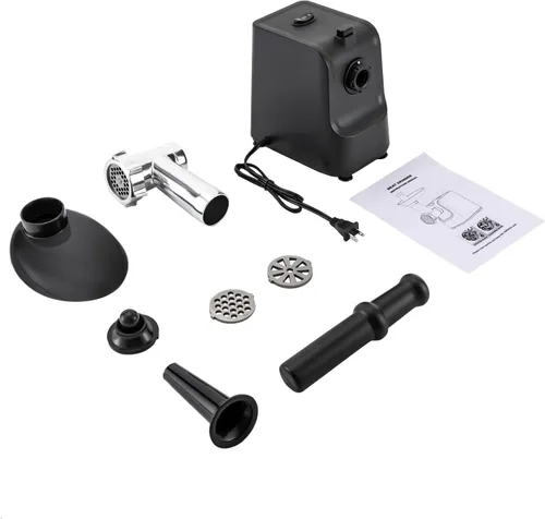 Miniatura 6 de Picadora de carne, molinillo eléctrico de 1000 W para carne con accesorios, máquina para hacer salchichas de acero inoxidable, kit de Kubbe con 3
