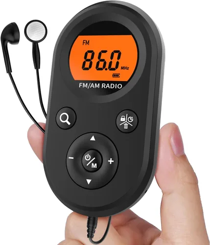 Radio portátil AM FM, radio de bolsillo personal recargable con la mejor recepción, batería de larga duración, auriculares estéreo, pequeñas radios