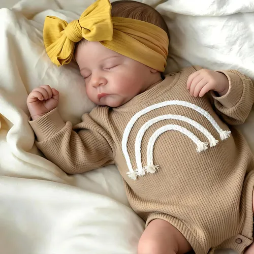 Miniatura 2 de iCradle Muñecas de bebé Reborn de 19 pulgadas, cuerpo suave, realista, muñeca de bebé recién nacido, muñeca de la vida real con ropa y biberones