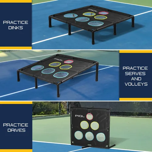Miniatura 2 de Pro Pickleball Target Net – Equipo de práctica de pickle ball y juegos sociales, sistema de objetivo, práctica de almohadilla de inmersión