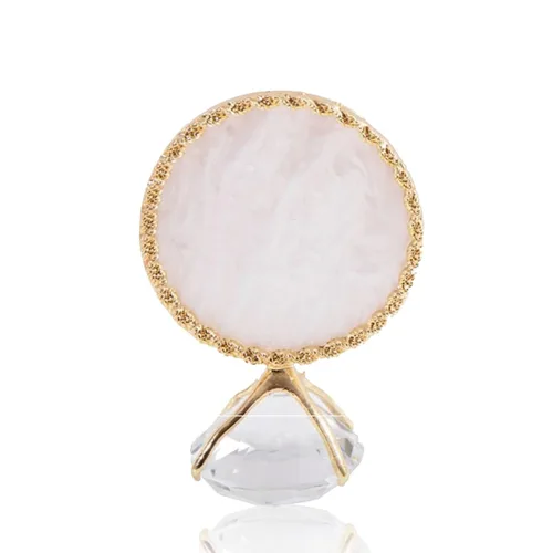 Placa de arte de uñas, mezcla de colores de resina, paleta de esmalte de uñas de doble cara para mostrar uñas y accesorios de fotografía (dorado)