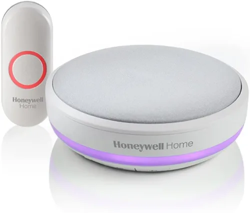 Honeywell Home RDWL415A Series 4 Timbre inalámbrico portátil con luz nocturna y botón pulsador, gris