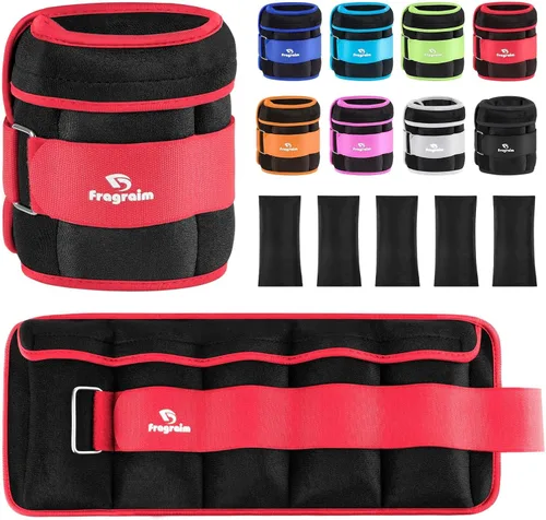 Miniatura 8 de Pesas de tobillo ajustables de 1-3/4/5/6/8/10/12/15/20 libras, par con peso extraíble para correr, gimnasia, aeróbic, terapia física
