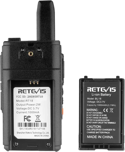 Miniatura 10 de Retevis Walkie Talkies recargables RT18, radios portátiles FRS bidireccionales, PTT dual, VOX, clip de metal, pequeño mini walkie-talkie