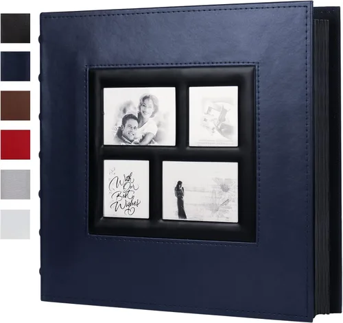 Miniatura 15 de RECUTMS Álbum de fotos autoadhesivo, 60 páginas, álbum de fotos scrapbook de bricolaje con páginas adhesivas con capacidad para fotos de 3 x 5, 4 x