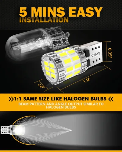 Miniatura 3 de Auxbeam Bombillas LED mejoradas B1-T10 serie 194