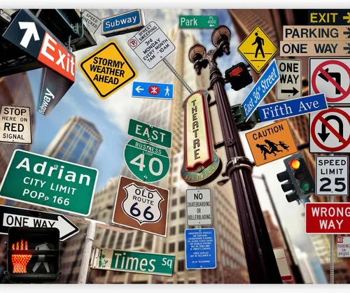 Miniatura 19 de artgeist Mural de pared Nueva York, 77 x 61 pulgadas, adhesivo autoadhesivo para pared, diseño de foto extraíble, decoración del hogar, paisaje