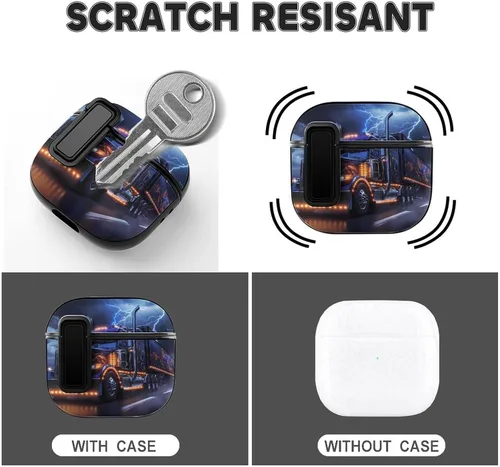 Miniatura 3 de Truck Thunder - Funda divertida compatible con AirPods 4 con bloqueo automático