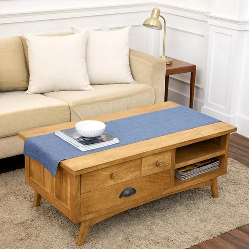 Miniatura 83 de Solino Home - Camino de mesa de lino, amarillo limón cambray, 14 x 120 pulgadas, Athena, lavable a máquina y de 100% lino europeo hecho a mano 15