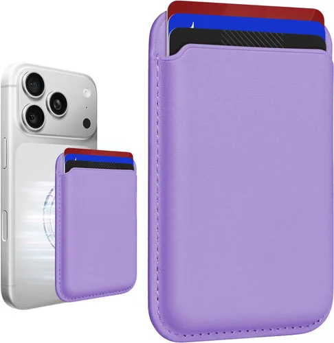 Miniatura 36 de Tarjetero magnético más fuerte de piel RFID para iPhone 16 Series, accesorios Mag-Safe para iPhone 17/16/15/14/13/12 y Pro/Promax, negro