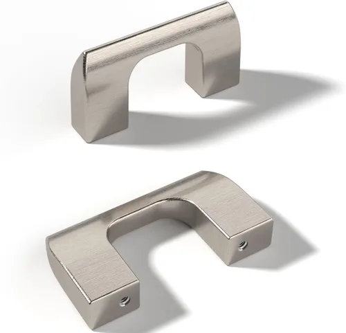 Miniatura 18 de Paquete de 10 manijas de metal de pistola con agujero central de 1-1/4 pulgadas Perillas de metal sólido para gabinetes de baño y decoración