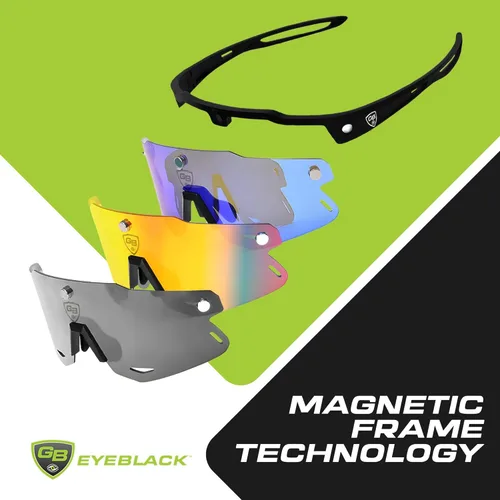 Miniatura 2 de GB MAGS - Juego magnético polarizado para todos los deportes, gafas de sol para ciclismo para hombres y mujeres 3 lentes intercambiables Conjunto