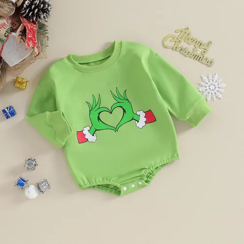 Miniatura 2 de MERSARIPHY Ropa de Navidad para bebé, sudadera para bebé, niño, niña, mameluco de Papá Noel para bebé, trajes de otoño e invierno