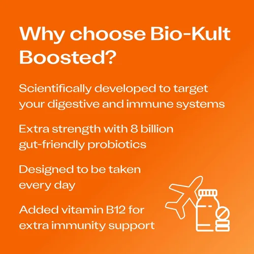 Miniatura 2 de Bio-Kult Suplemento probiótico extra fuerte para la salud intestinal, apoyo del sistema inmunológico y tu tracto digestivo, con vitamina B12 - 30