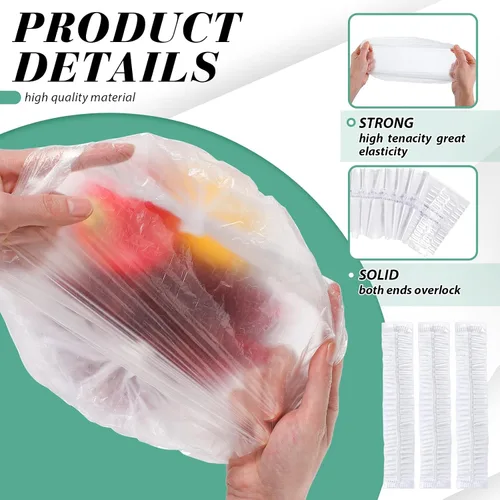 Miniatura 3 de Leyndo 1000 gorros de ducha desechables de plástico impermeables a granel, procesamiento de cabello elástico, grueso e impermeable, para mujeres